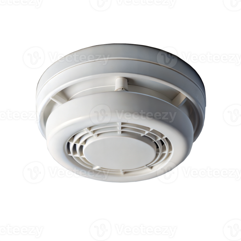 Ceiling-mounted smoke detector for fire safety and alerting png