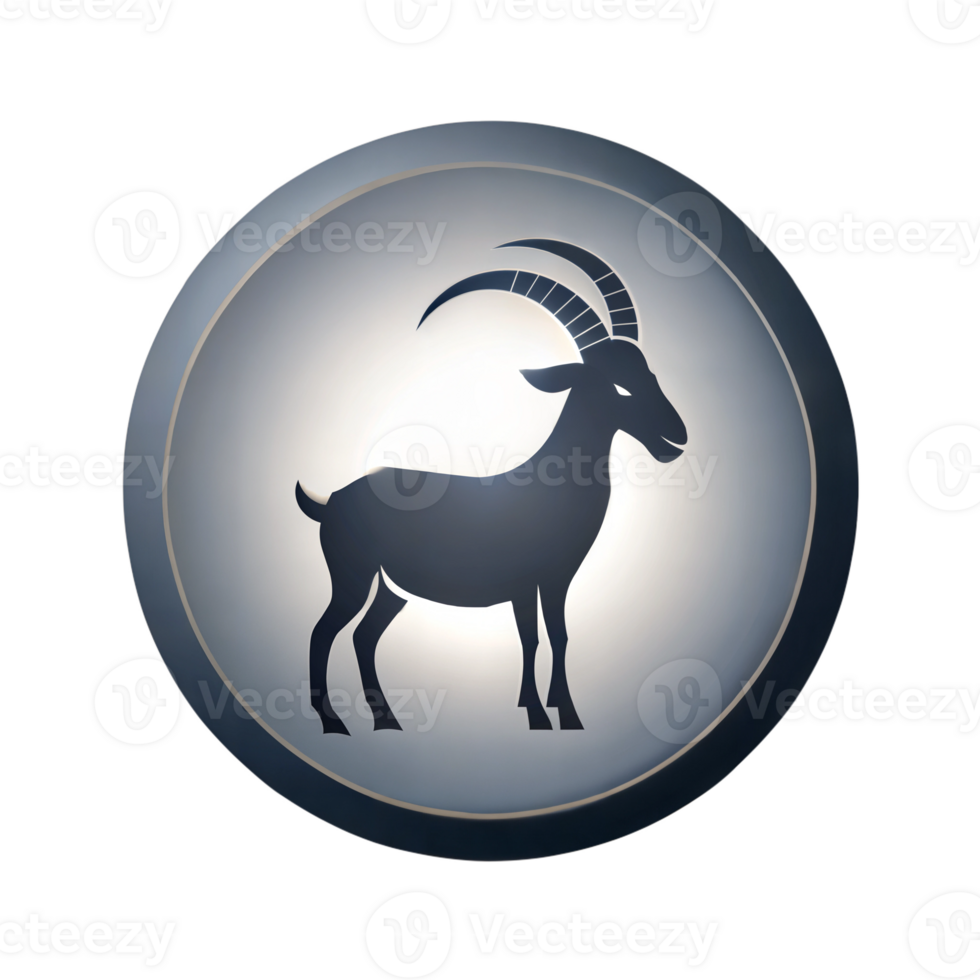 Capricorn zodiac sign, symbolizing astrology, horoscopes, and Capricorn traits. png