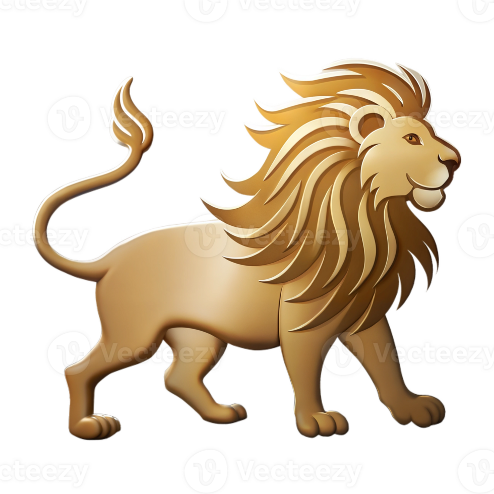Lion symbol, representing strength, courage, leadership, and power. png