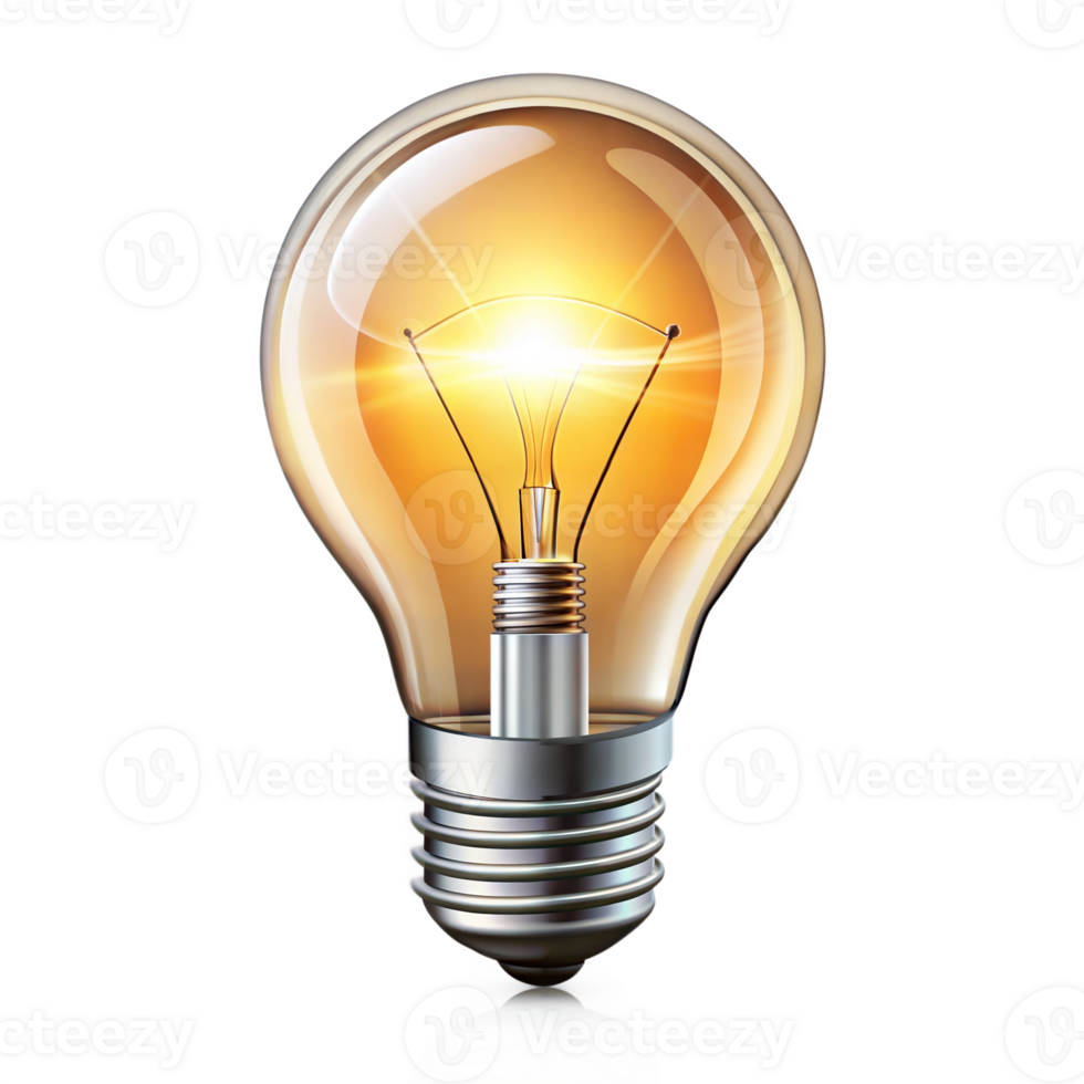 Light bulb icon symbolizing idea, innovation, and creativity png
