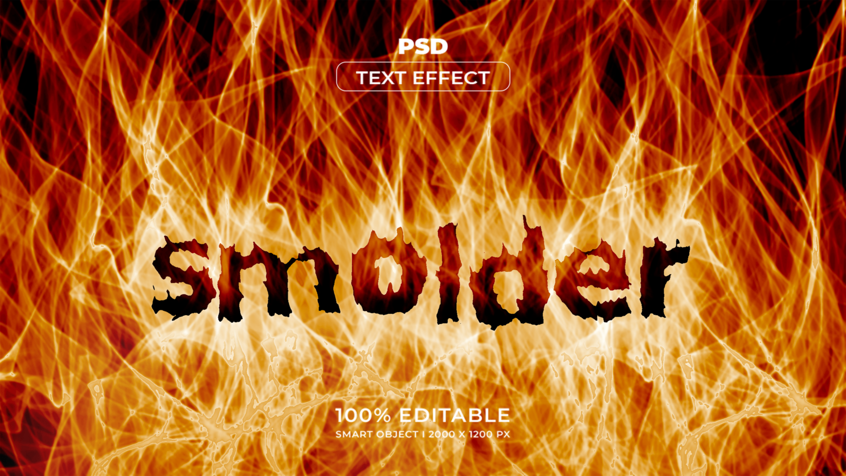 Smolder Text Effect psd