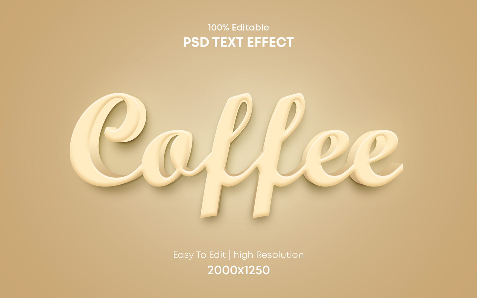 Coffe Text Effect psd