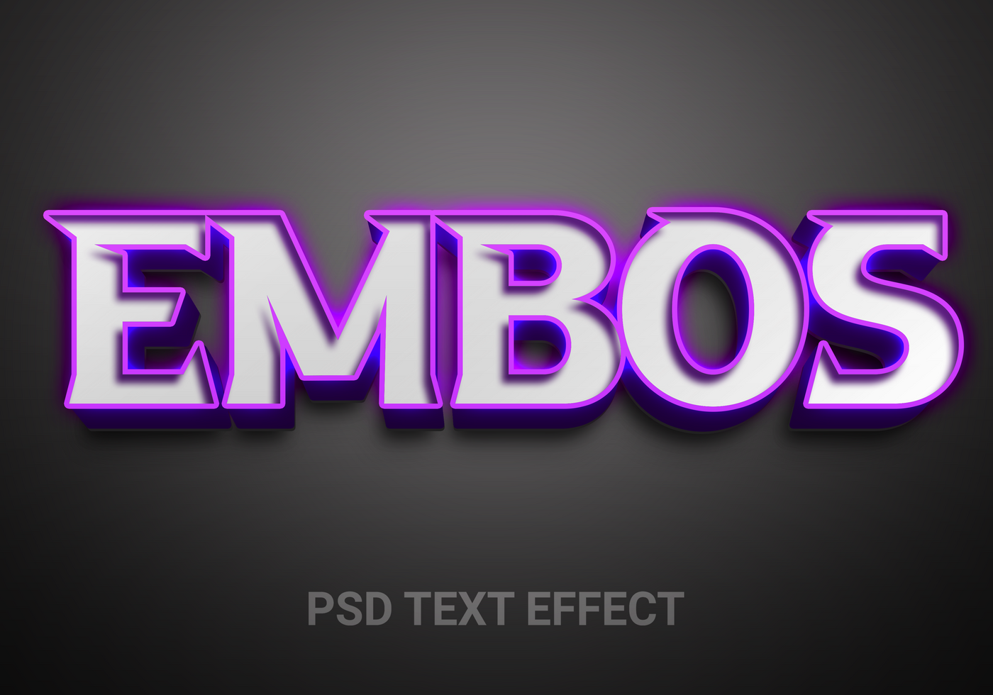 Embos Text Effect psd