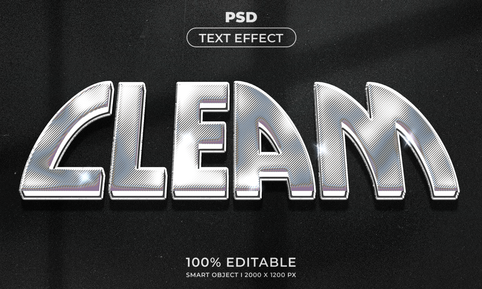 Clean Text Effect psd