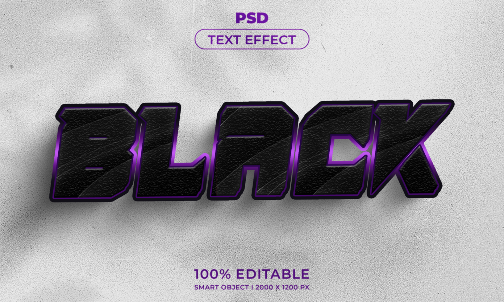 Black Text Effect psd