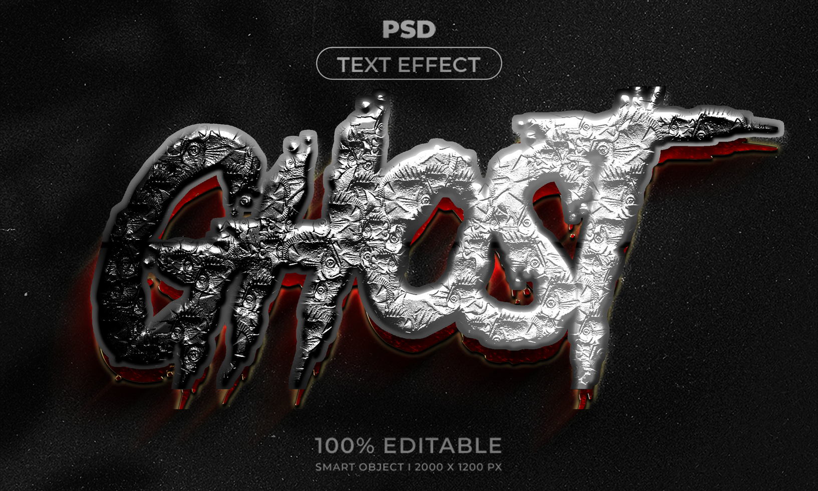 Ghost Text Effect psd