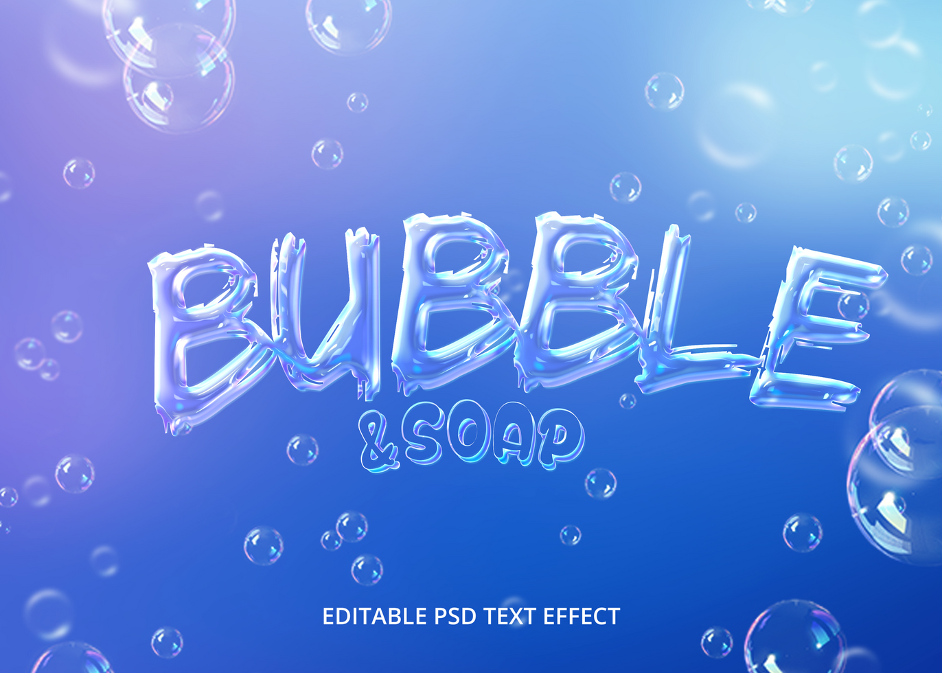 Bubble Text Effect psd