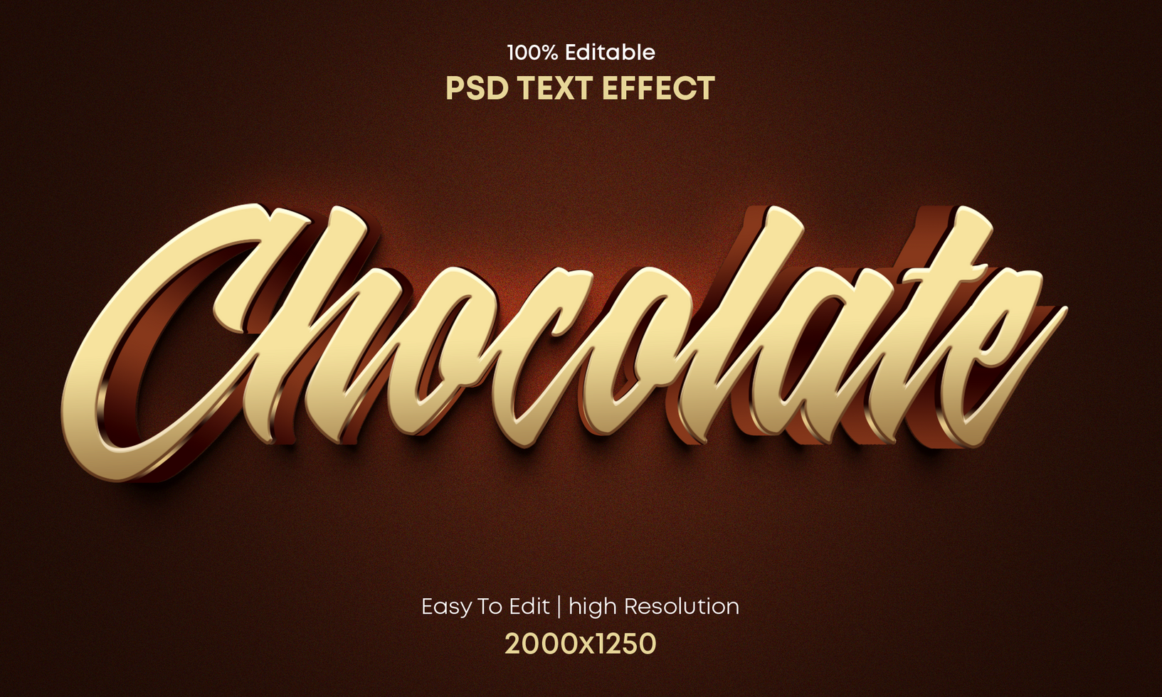 Chocolate Text Effect psd