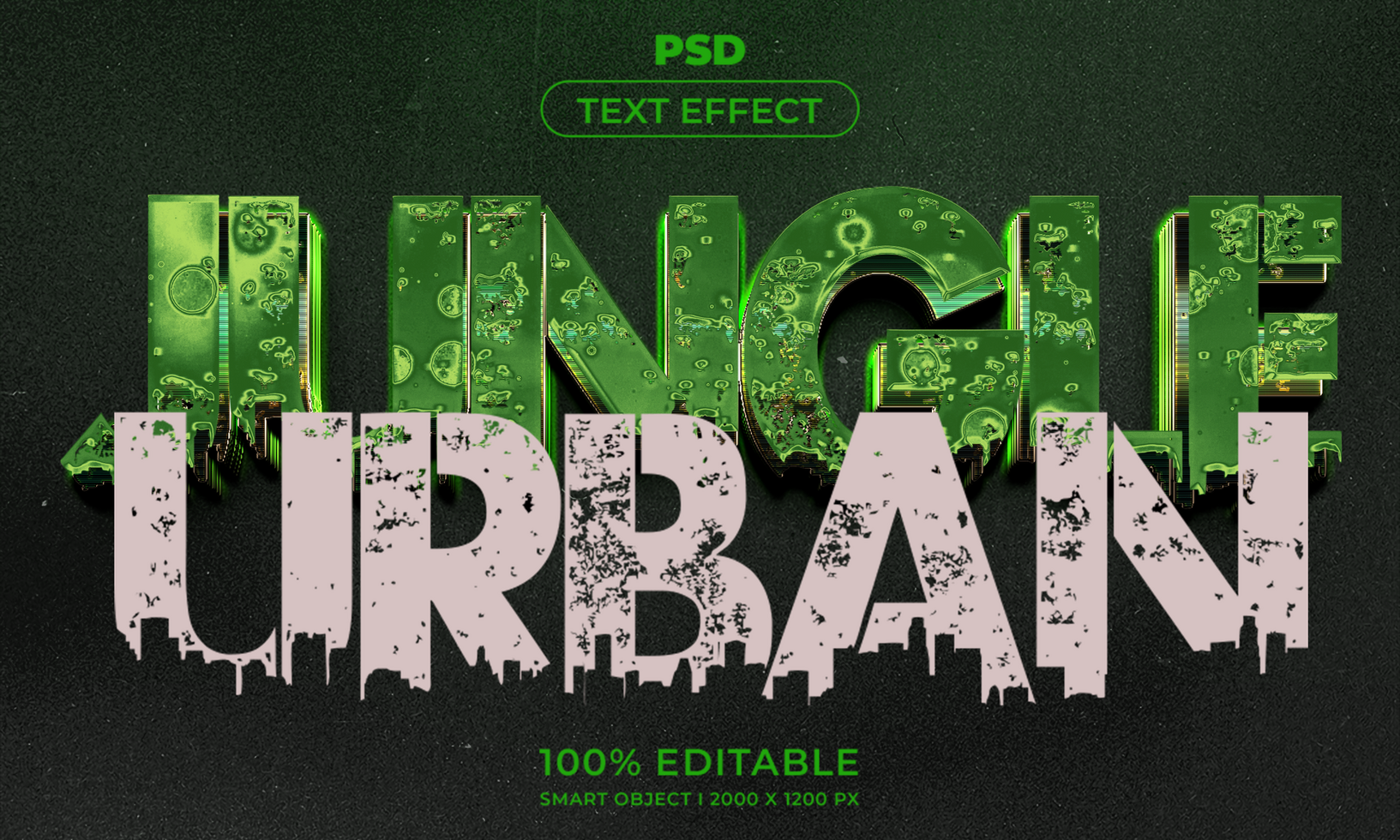 Jungle Text Effect psd