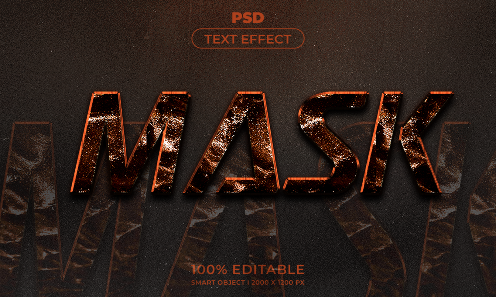 mask text effekt psd