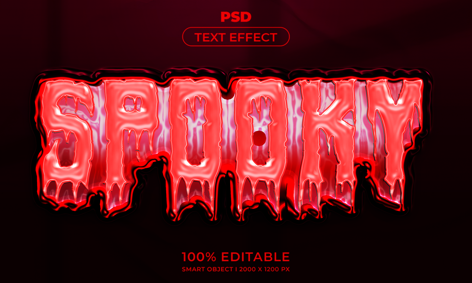 Spooky Text Effect psd