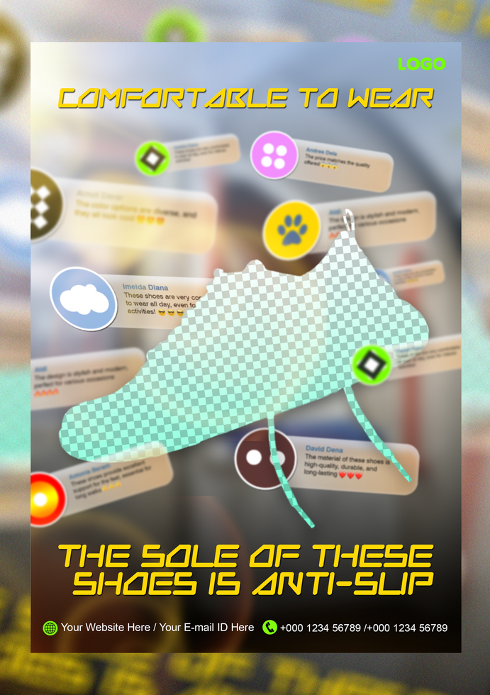 SNEAKER SHOE PROMOTION POSTER FLYER TEMPLATE psd