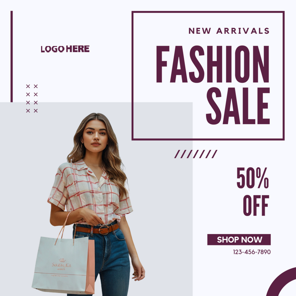 Fashion Minimalist Design Social Media Post Template psd