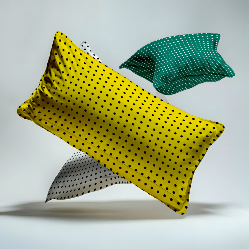 Three Pillows floating in air psd