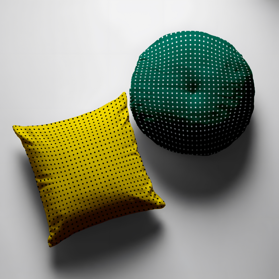 Square and Round Pillow Mockup psd