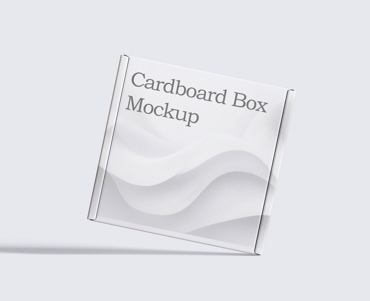 Cardboard box mockup isolated on white vackground psd