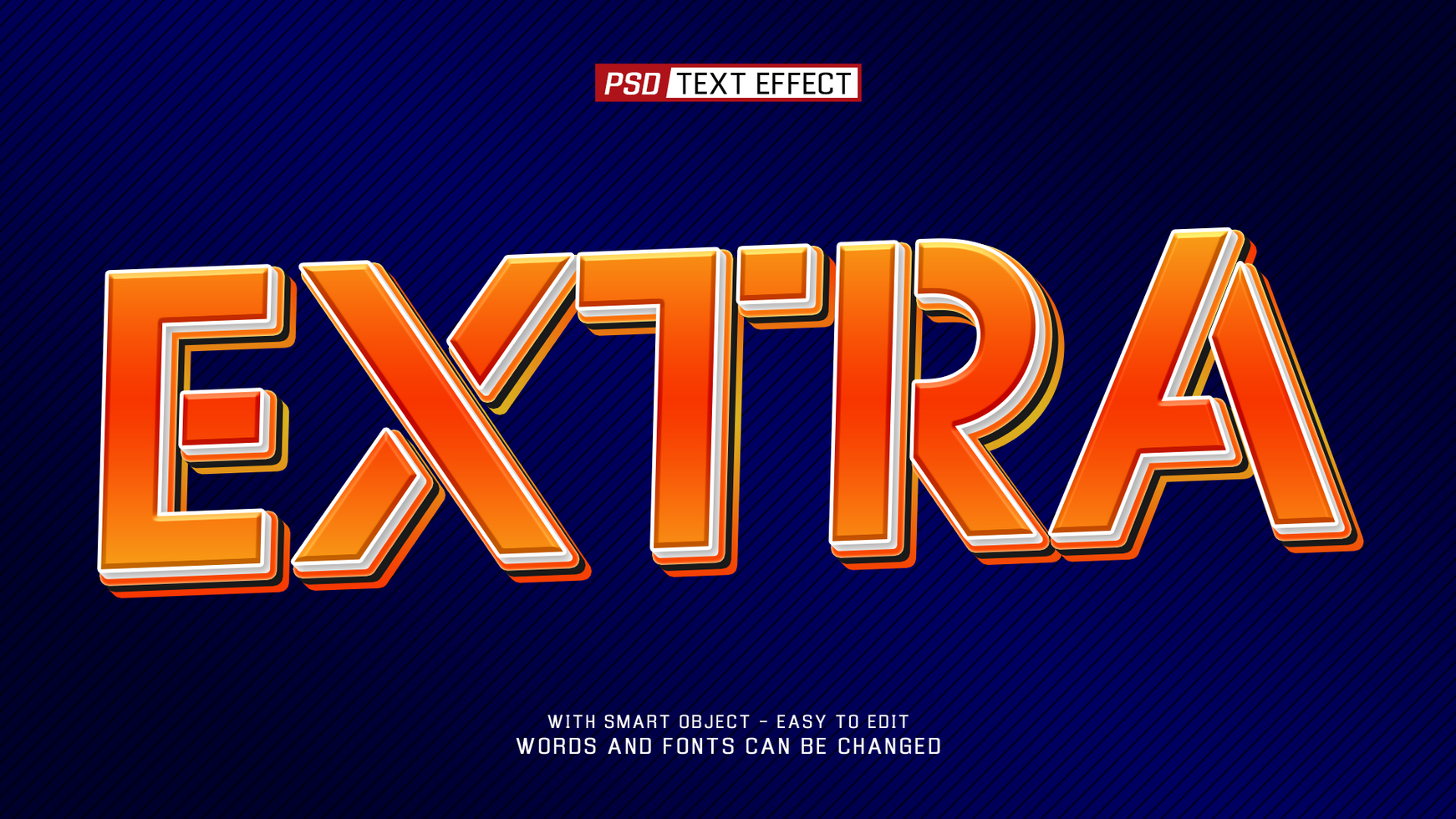 extra 3d text effect psd