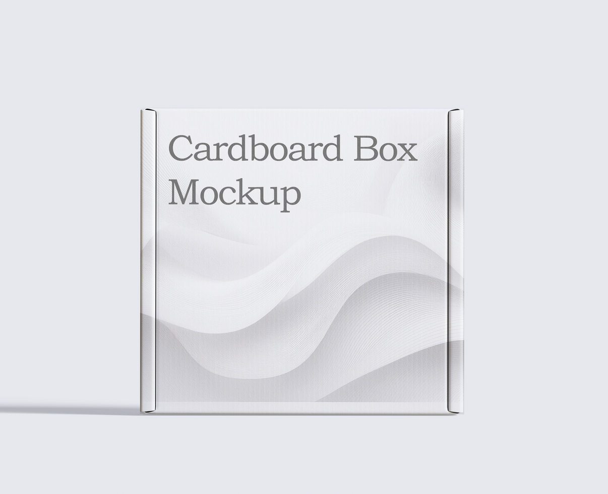 Cardboard box mockup isolated on white vackground psd