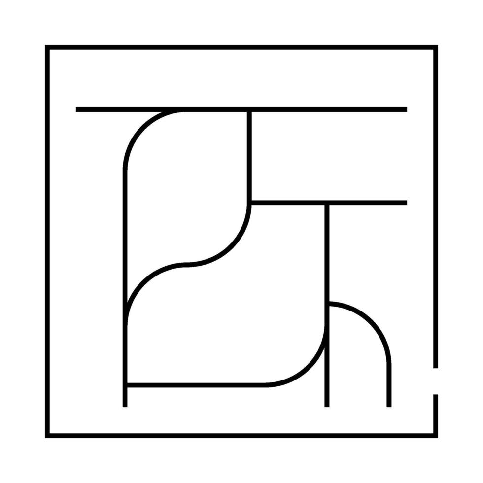 factory route system line icon illustration vector