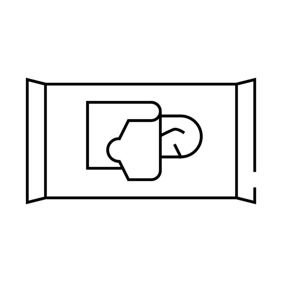 wet napkins allergen line icon illustration vector