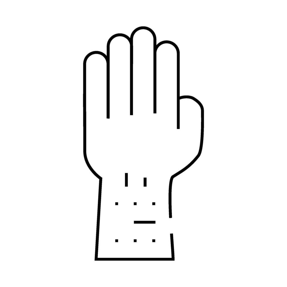 allergic reaction test line icon illustration vector
