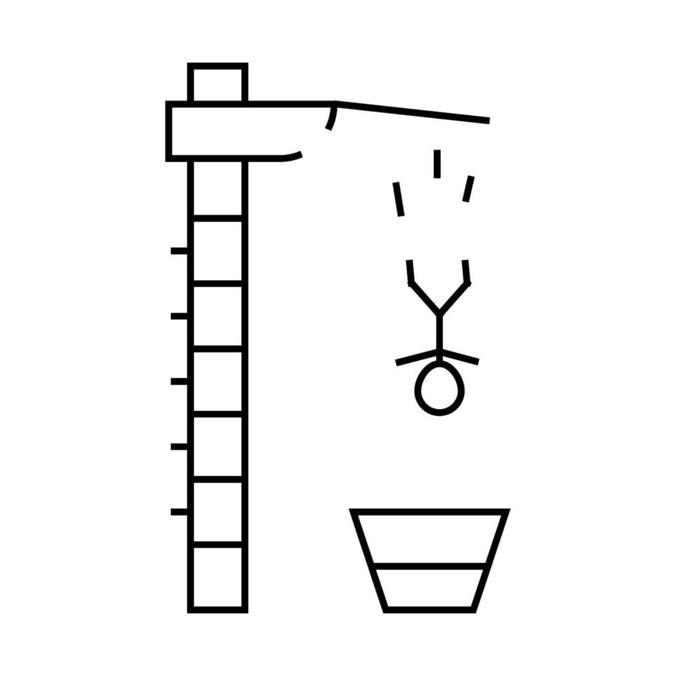 jumping into water from height line icon illustration vector