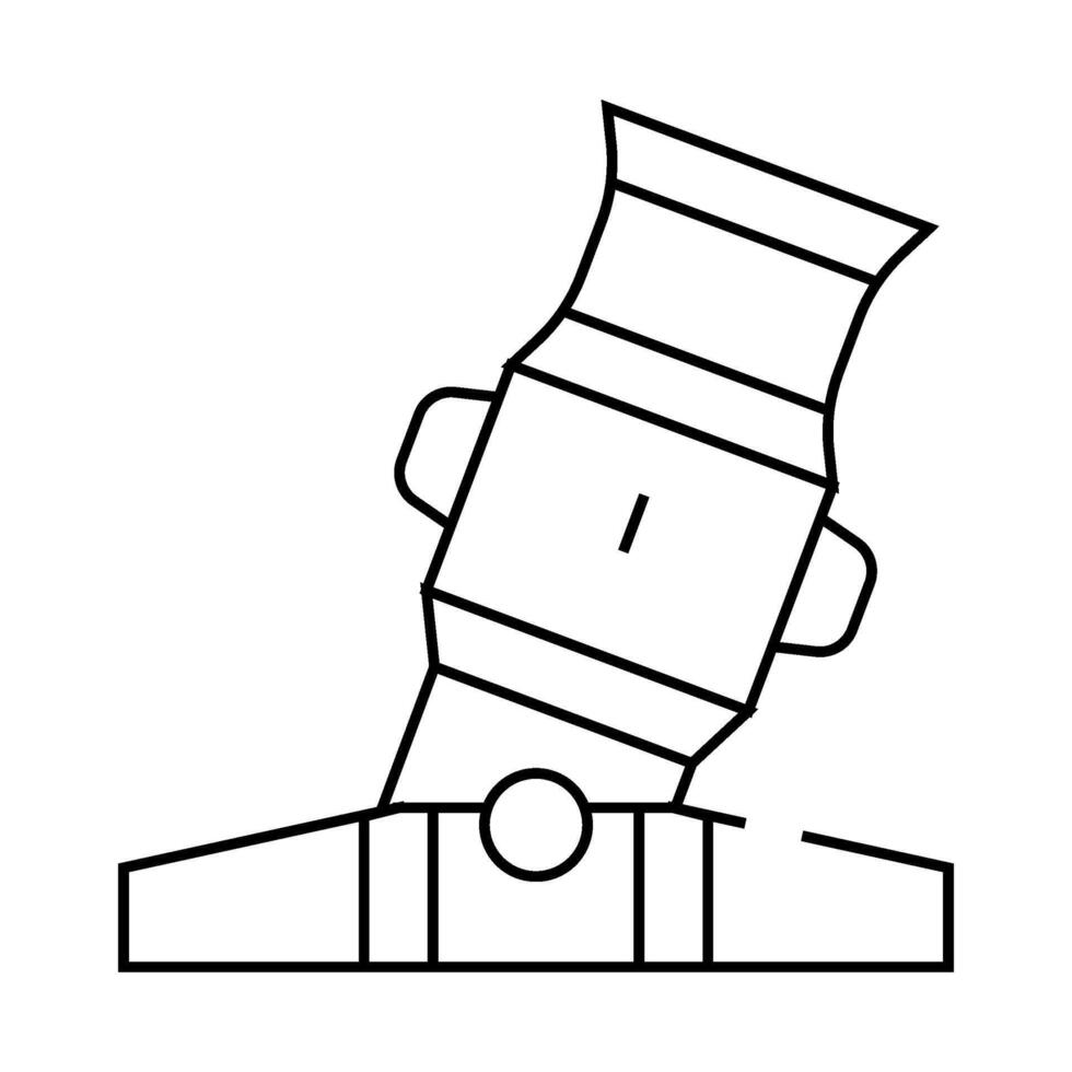 mortar weapon line icon illustration black vector