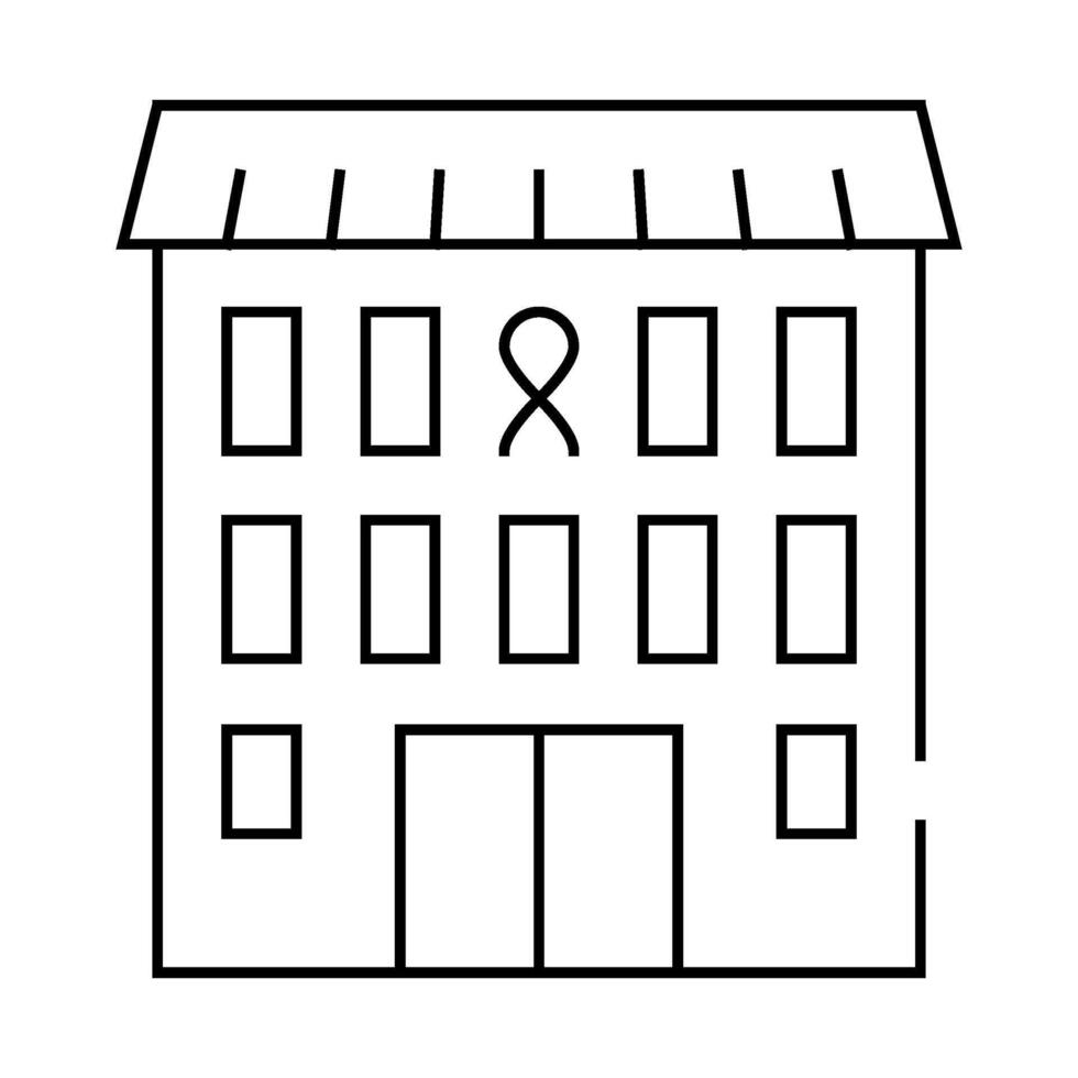 hospice building line icon illustration black vector