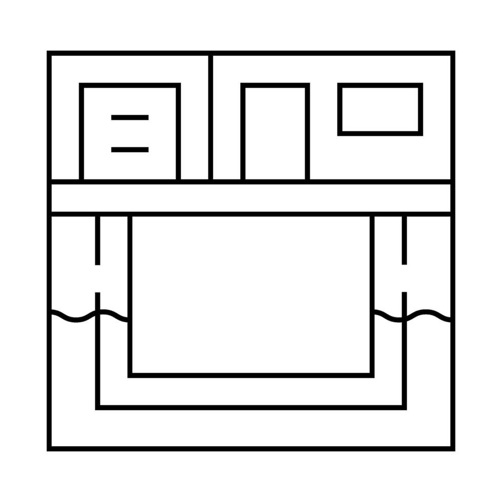 basement waterproofing system line icon illustration vector