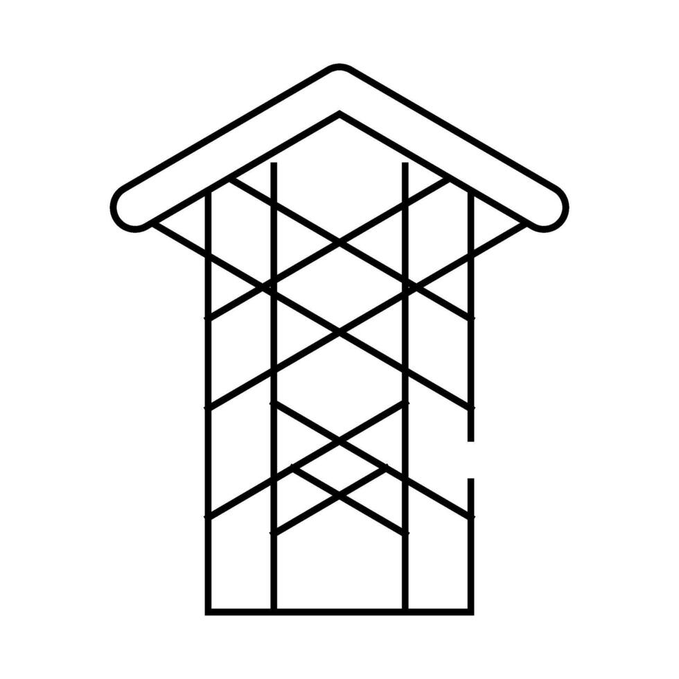 thorn crown chapel line icon illustration vector