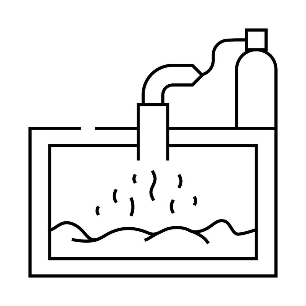 gas production bio product line icon illustration vector