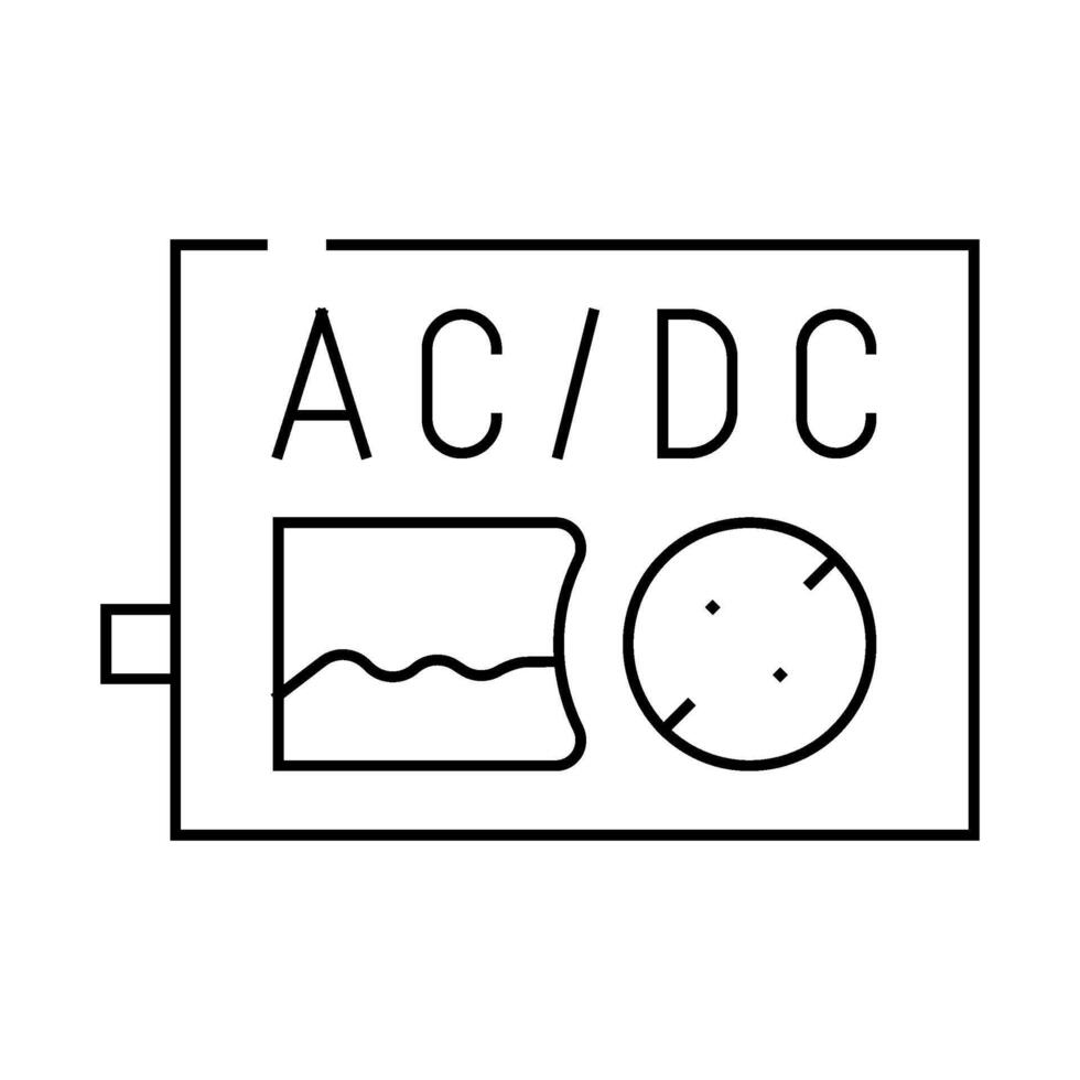 inverter electric equipment line icon illustration vector