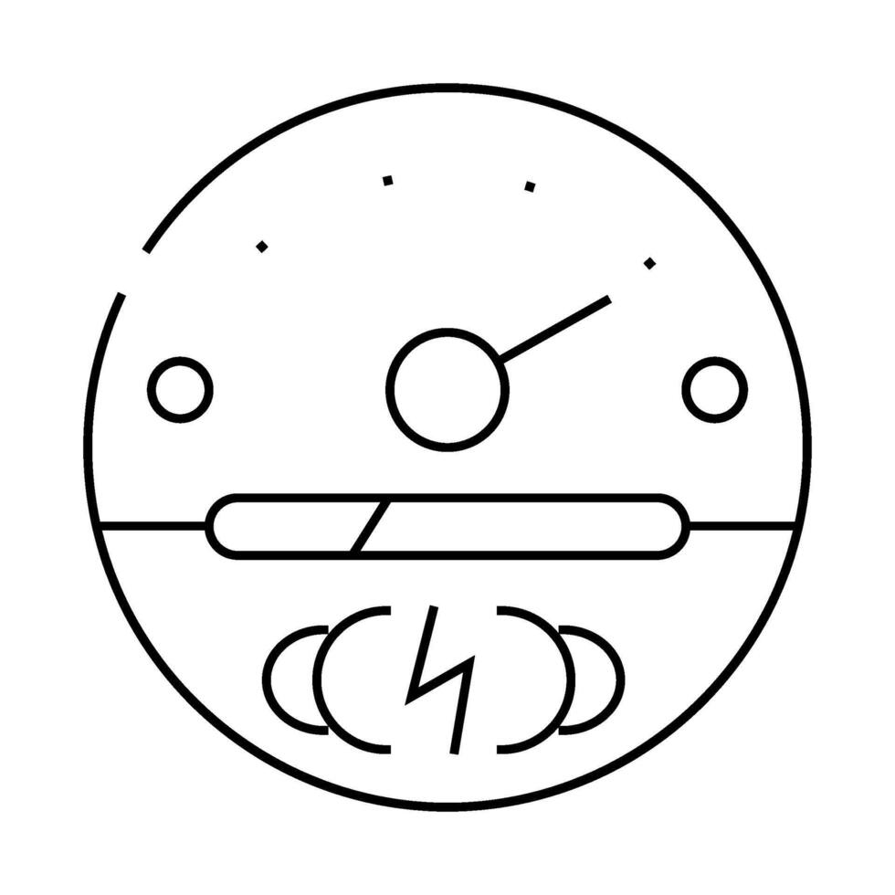 battery charge sensor line icon illustration vector