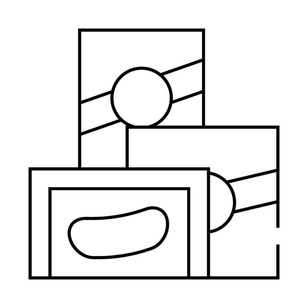 facial wax plates line icon illustration vector