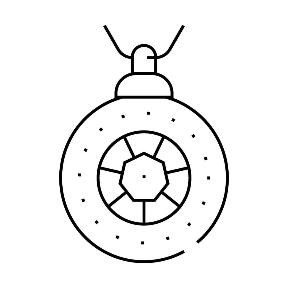 amulet accessory line icon illustration flat vector