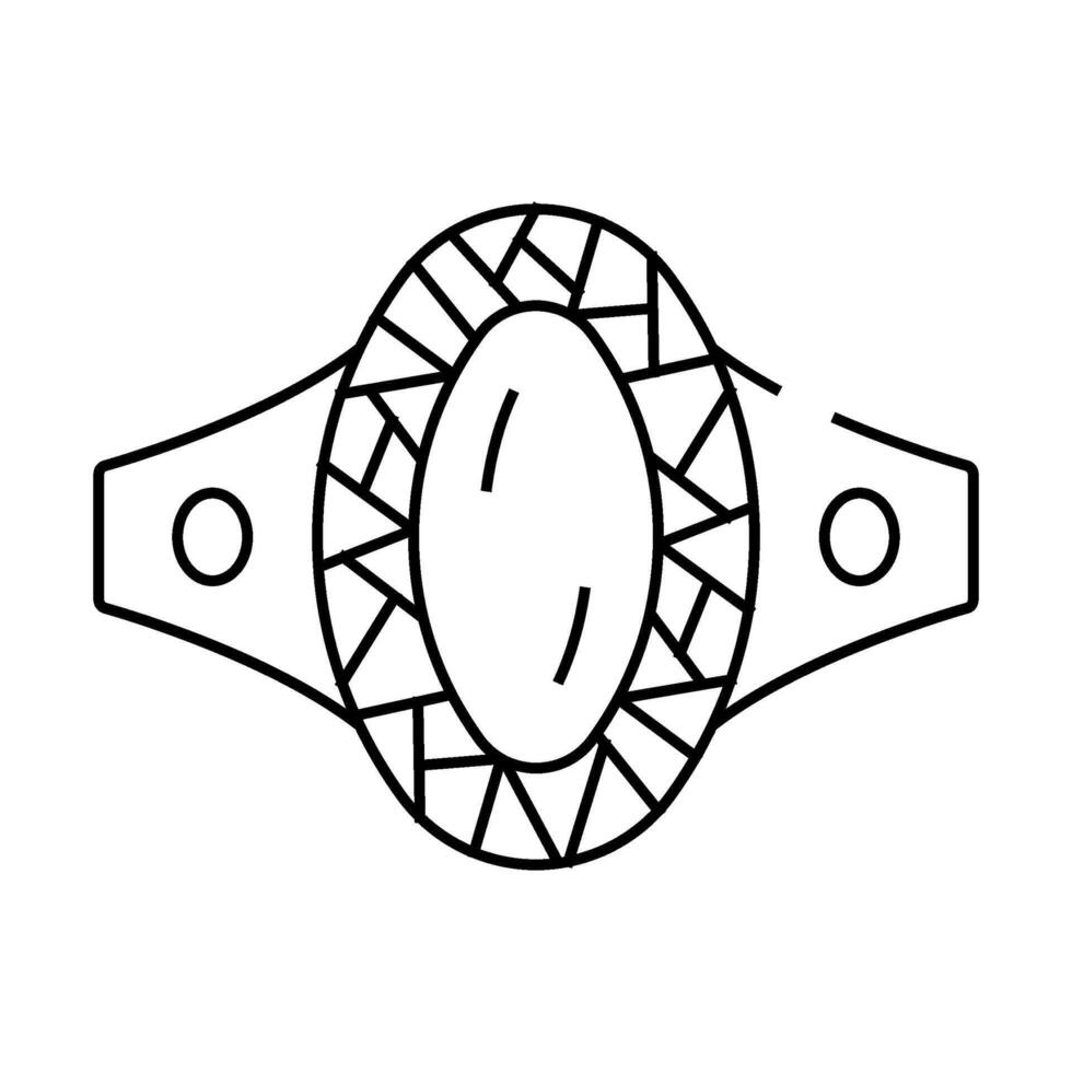 ring with magic diamond line icon illustration vector