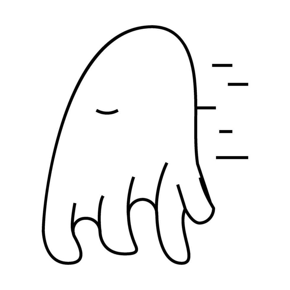 ghost spirit of a dead person line icon illustration vector