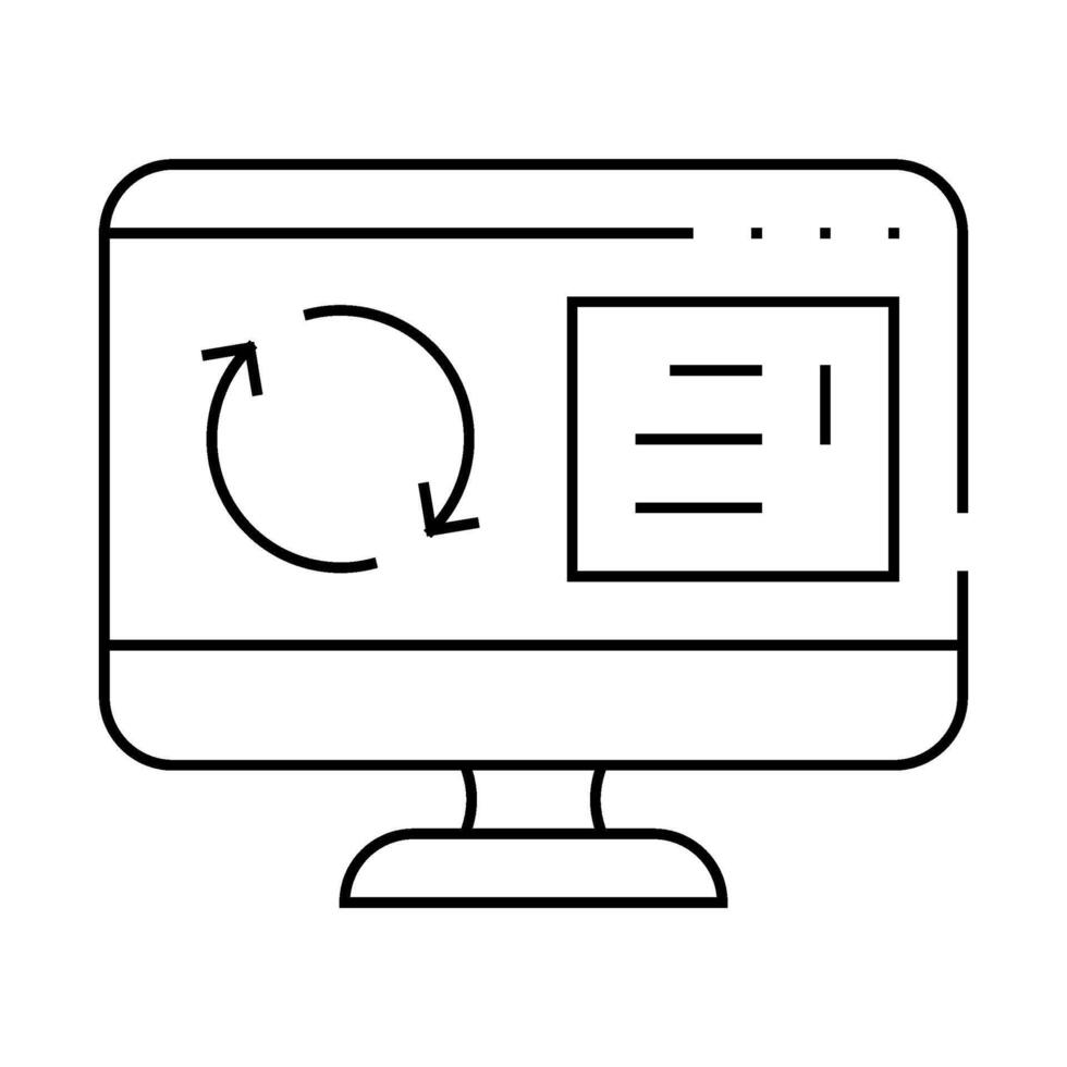 update operating system line icon illustration vector