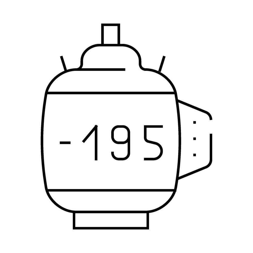 dewar vessel line icon illustration flat vector