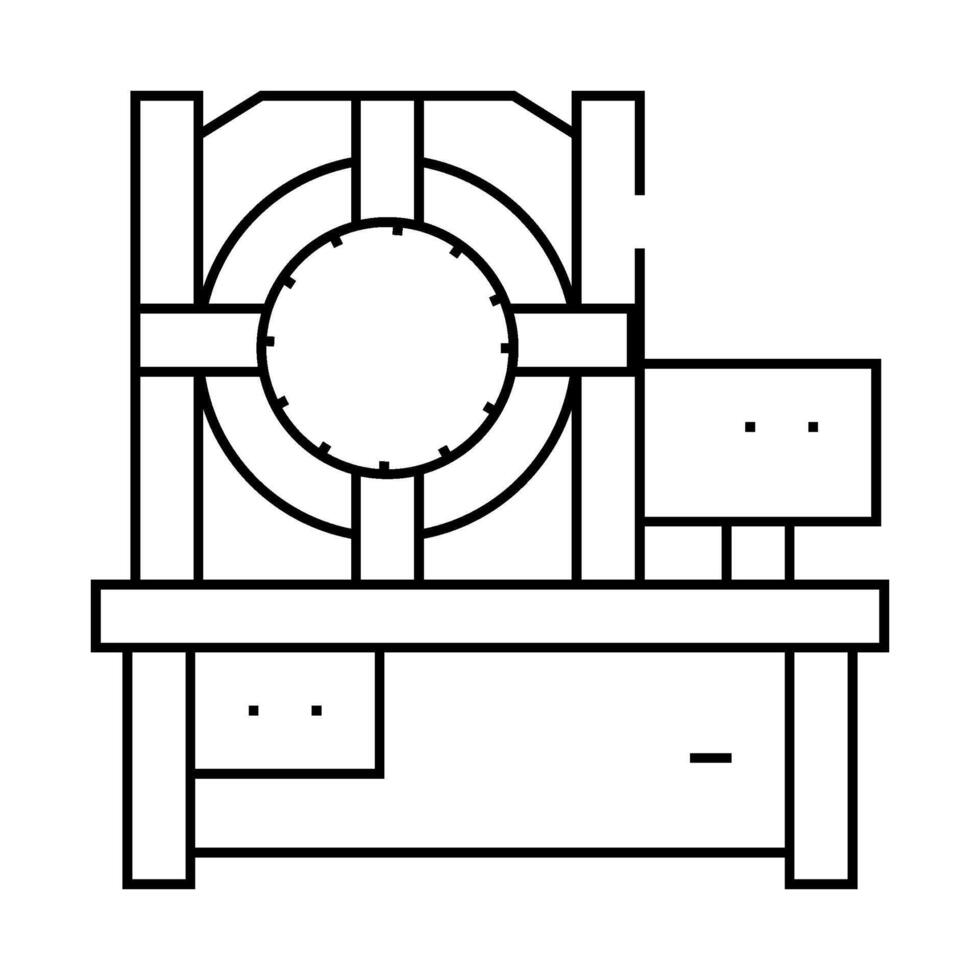 industrial crimping machine line icon illustration vector