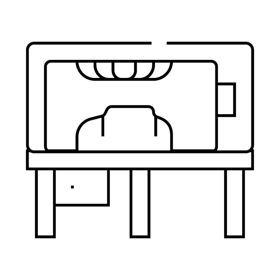 vacuum forming of plastic line icon illustration vector