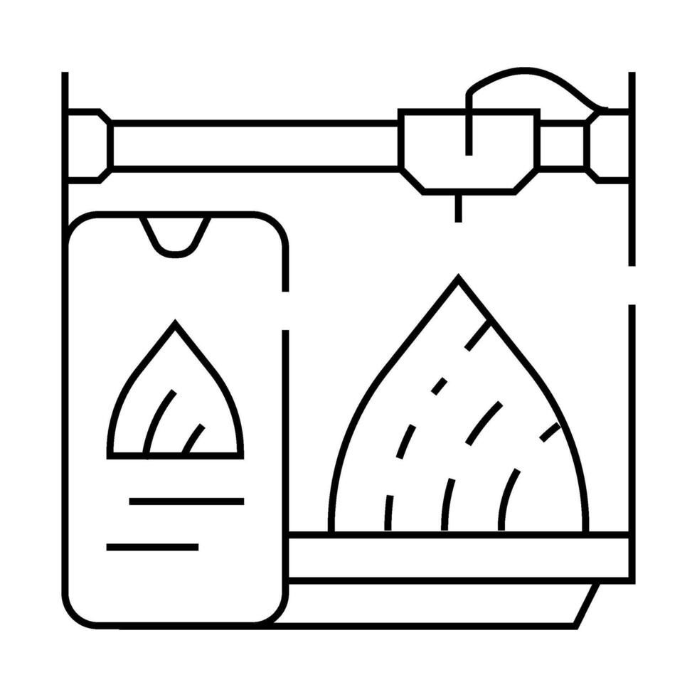 mobile control 3d printer line icon illustration vector