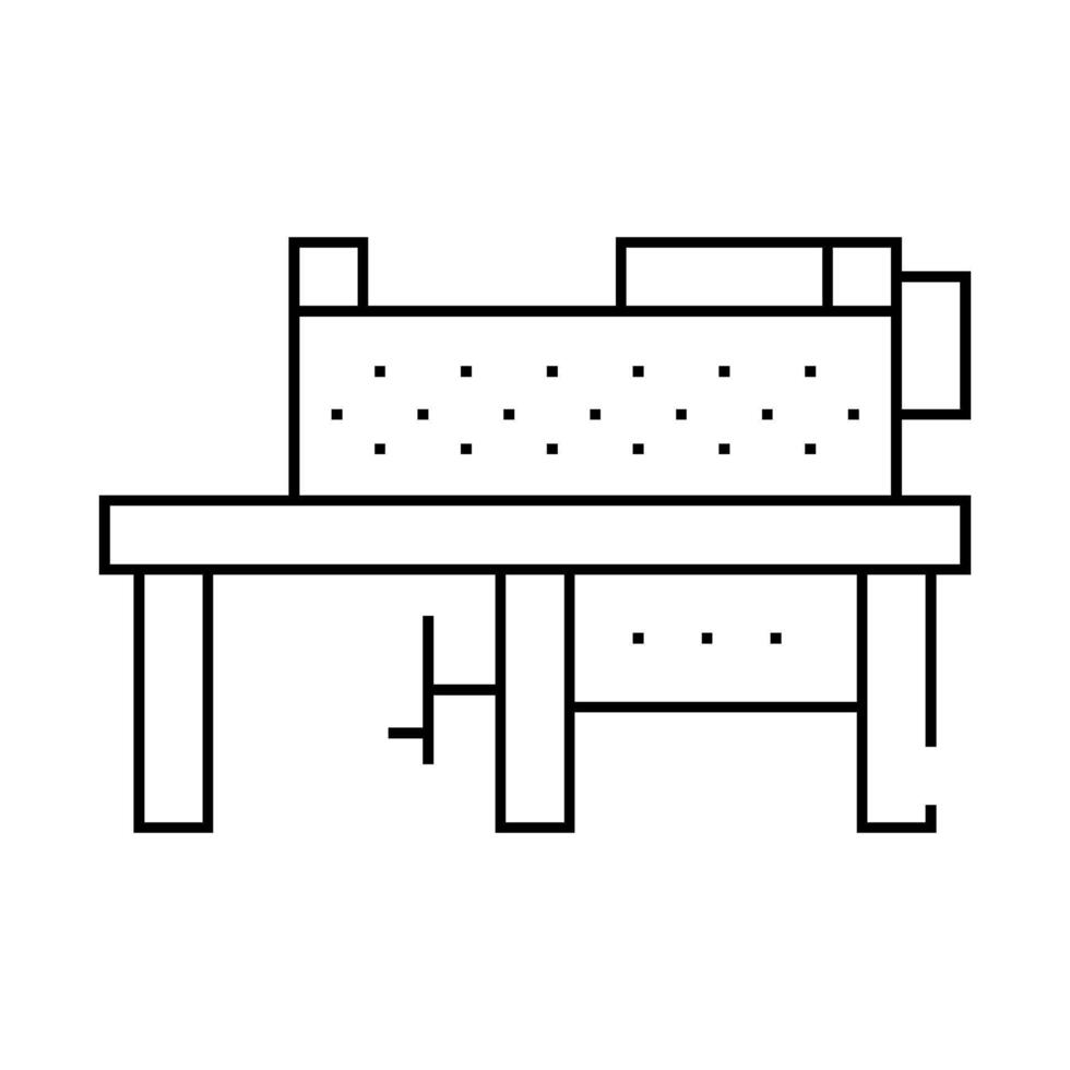 grinding machine line icon illustration flat vector
