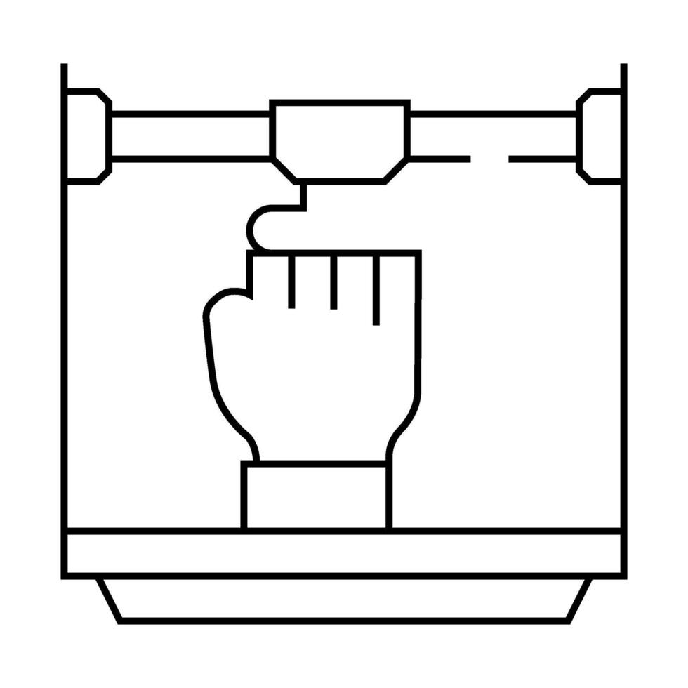 prostheses 3d printing line icon illustration vector