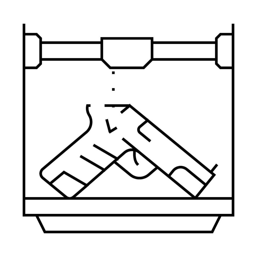 weapons 3d printing line icon illustration vector