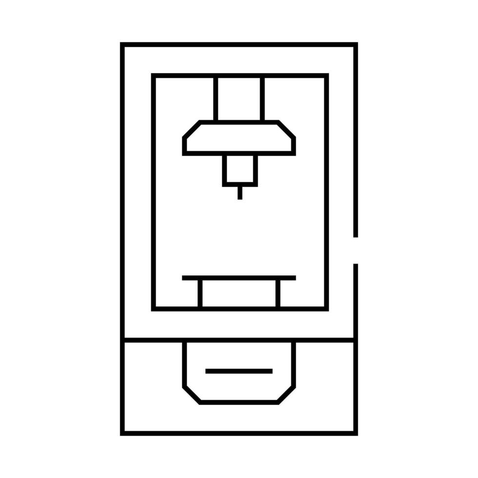 powder for 3d printer line icon illustration vector