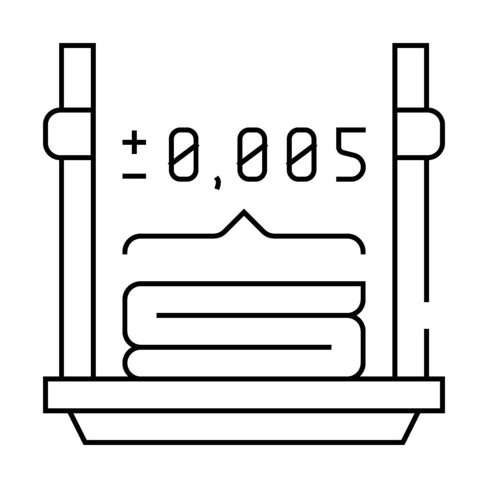 accuracy of 3d printing line icon illustration vector
