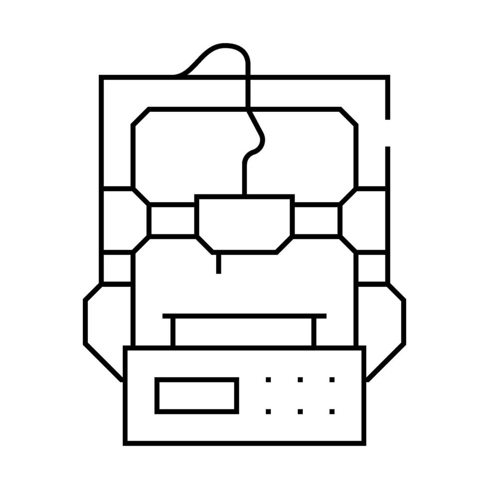 entry level 3d printer line icon illustration vector