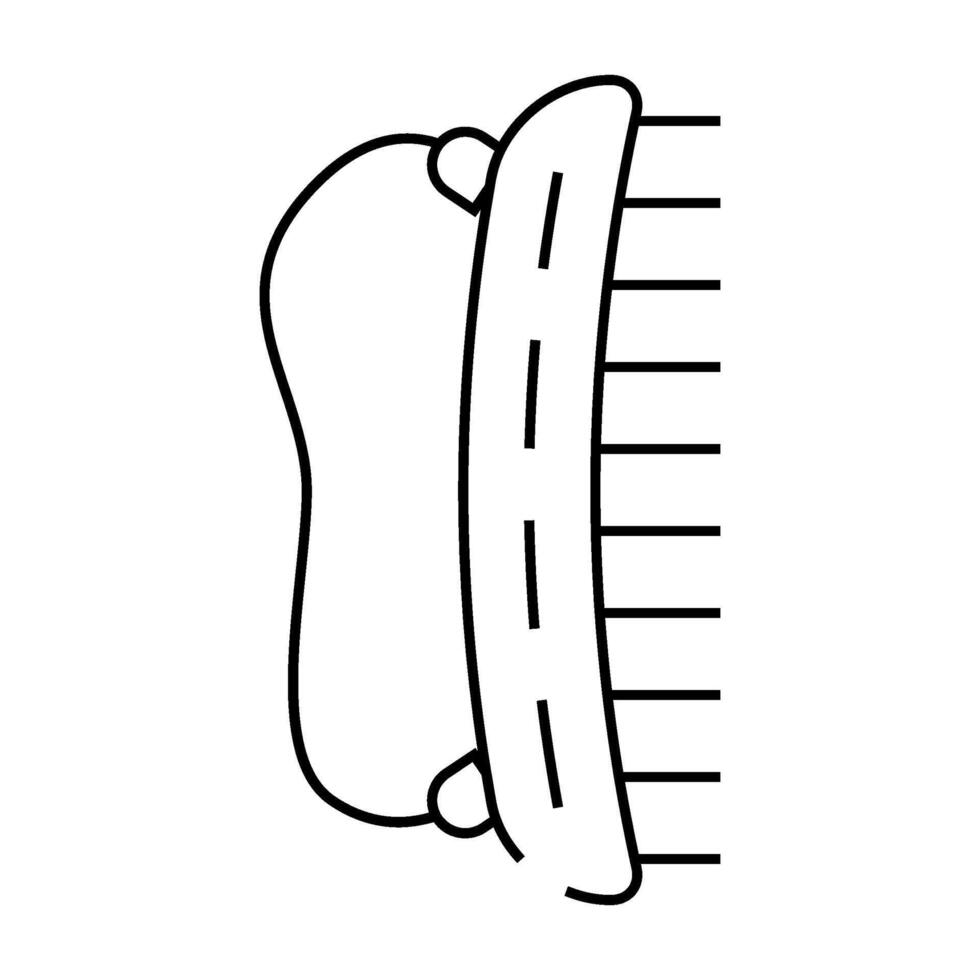 comb groomer line icon illustration flat vector