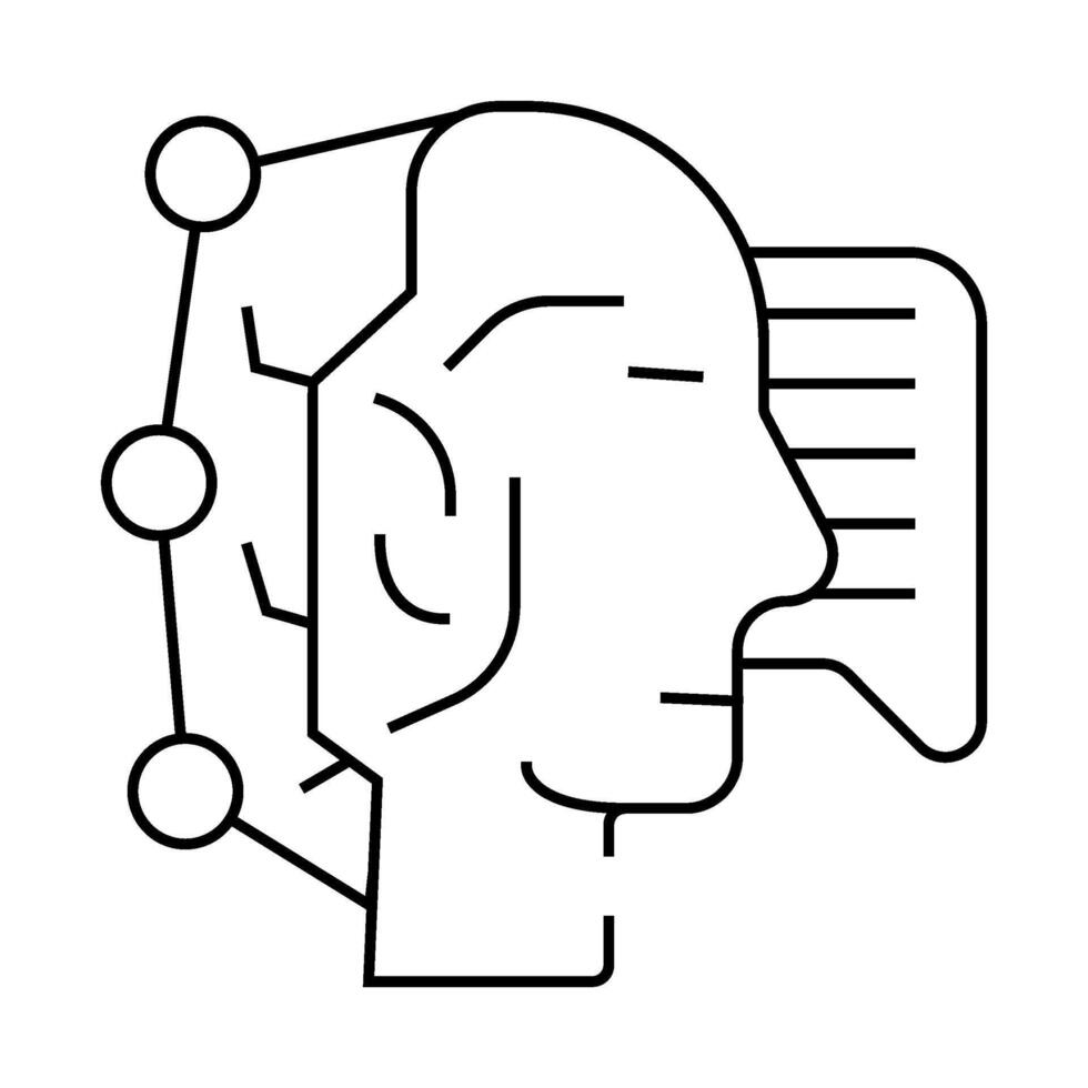 fast think and answer call center operator line icon illustration vector